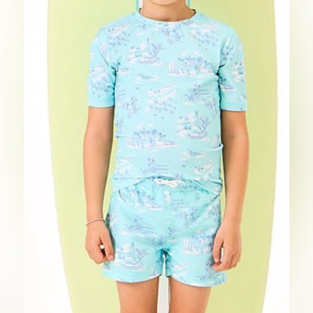 Janie & Jack swim shirt and trunks